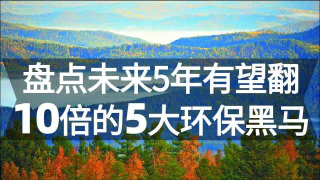 盘点未来5年有望翻10倍的5大环保黑马,中国上亿亩林地开发启动!