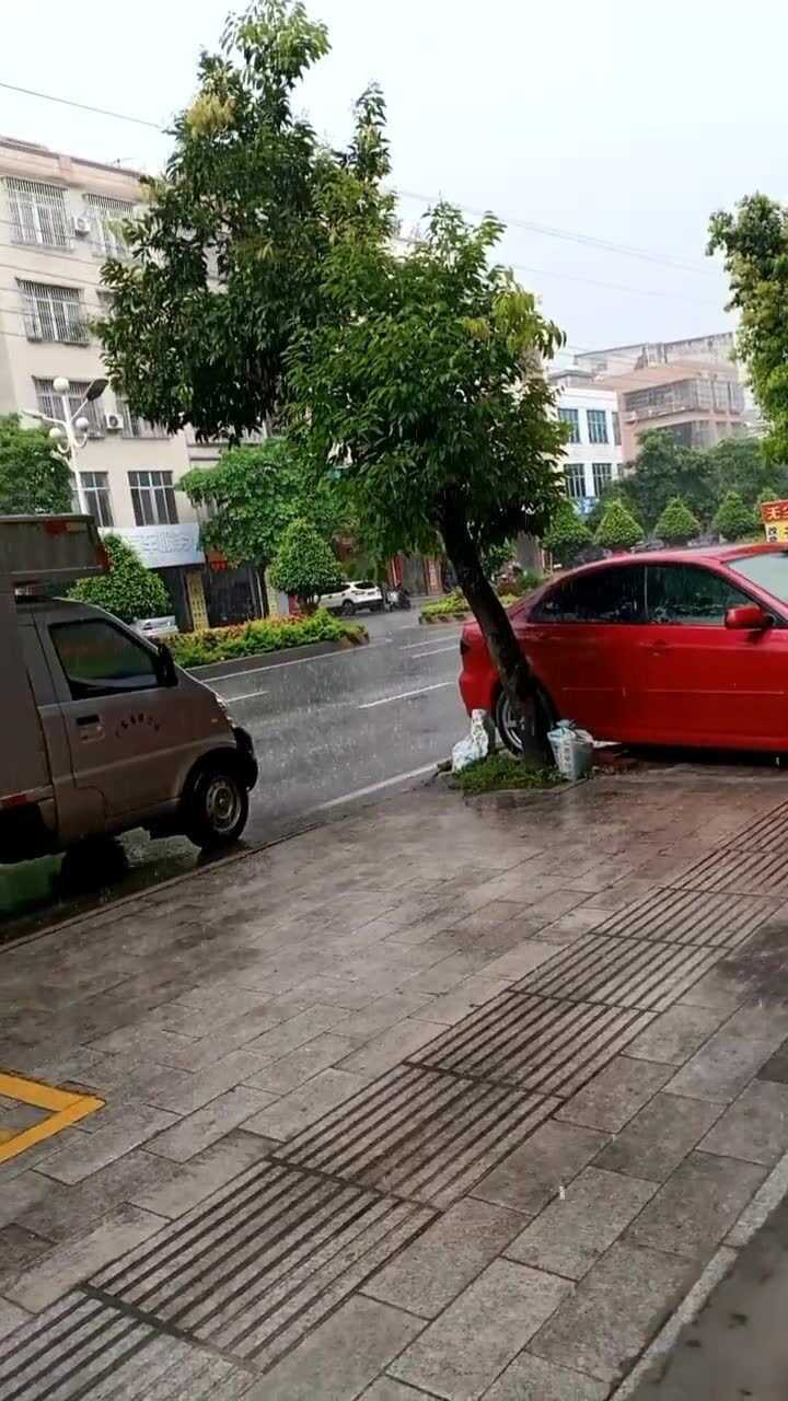 雨越下越大了
