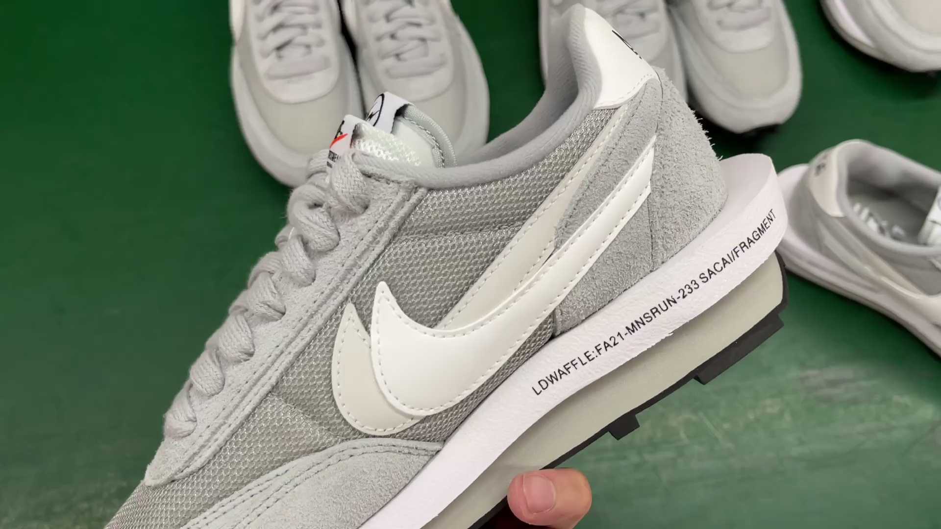 H12纯原Fragment x Sacai x Nike LDWaffle 藤原浩三方联名灰白解构 