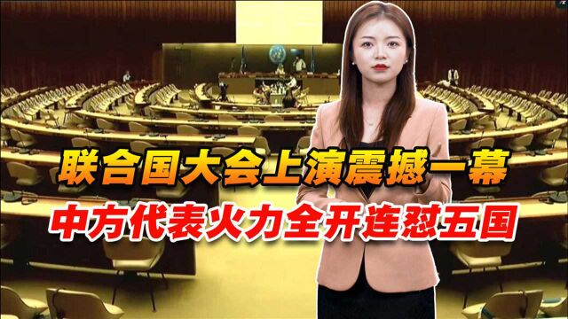 联合国大会上演震撼一幕,中方代表火力全开,连怼美英澳加日五国