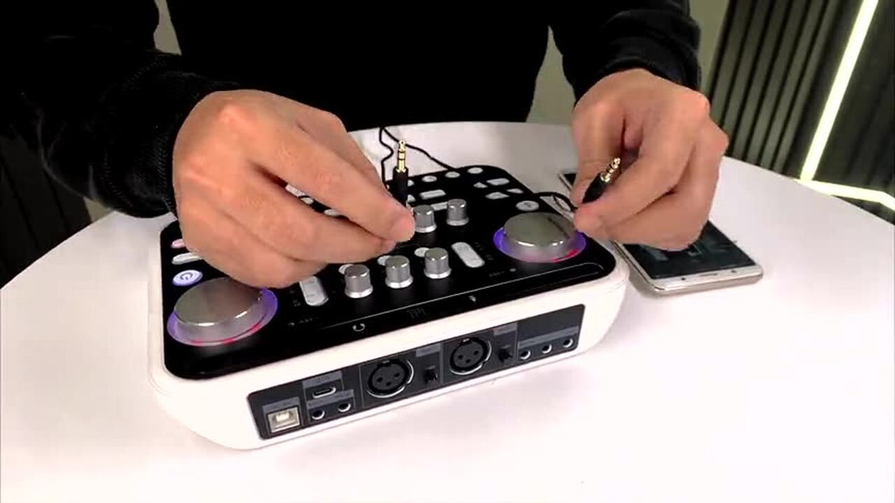 02ickbsum胖白声卡系列教程如何使用线材连接伴奏设备低调音频直播