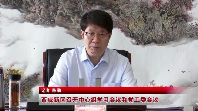 西咸新区召开中心组学习会议和党工委会议