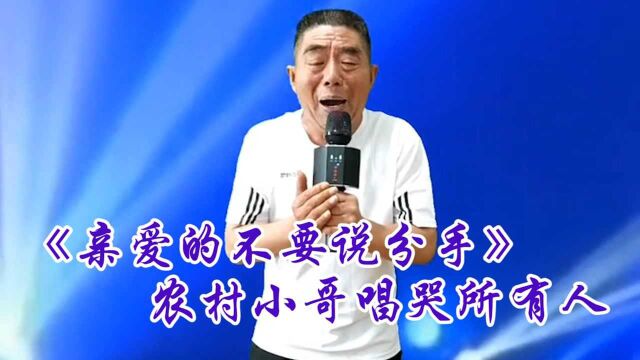 农民小伙唱这首《亲爱的不要说分手》,唱哭天下所有痴情人!