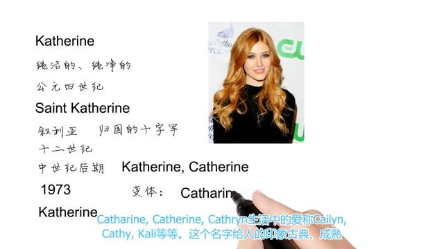 英语单词背后的文化,取个英文名之Katherine纯洁的,轻松学英语