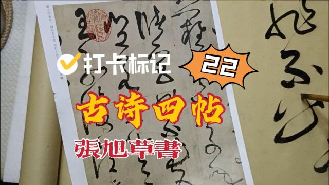 张旭草书古诗四帖打卡之22,“储宫非不贵”