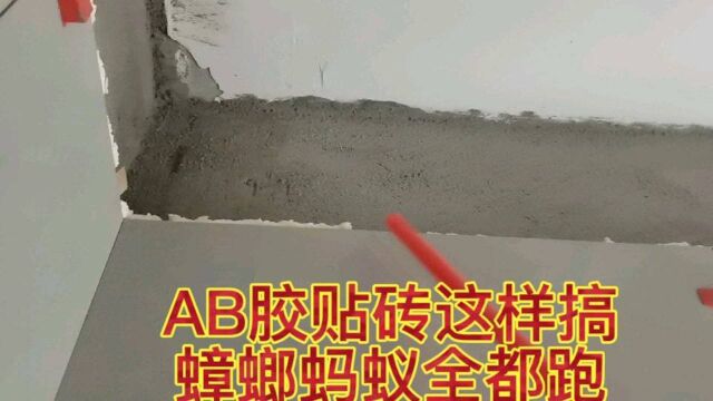 AB胶贴砖这样搞,蟑螂蚂蚁全都跑!