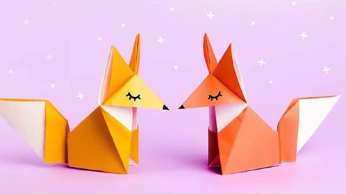 会说话的小狐狸折纸图片