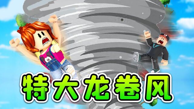 Roblox模拟自然灾害:遭遇超级龙卷风,我们都被刮上了天!