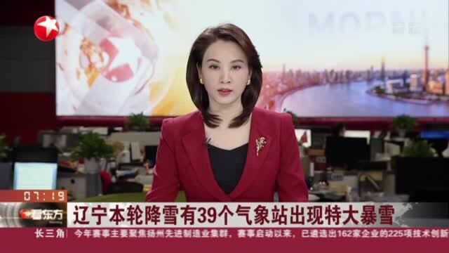 辽宁本轮降雪有39个气象站出现特大暴雪:鞍山市区30多处堆雪场 容量已接近饱和