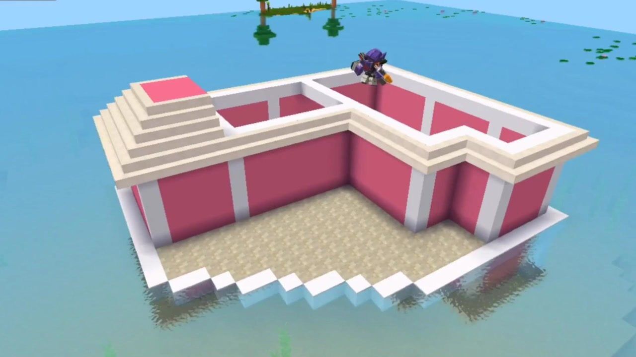 迷你世界:少女心粉红大别墅,送给各位小仙女们_腾讯视频