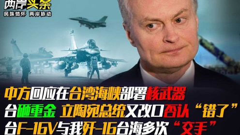 中方谈台海部核武 立总统又否认"错了" F16V与歼16台海多次"交手"