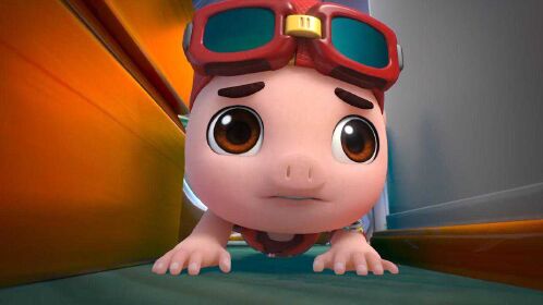 小猪小猪肥嘟嘟,吃饱就睡美得很,地上打滚粘满泥