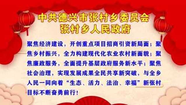 【新春团拜】中共德兴市张村乡委员会、张村乡人民政府全体干部职工向全市人民拜年!