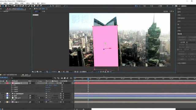 AE大楼广告影像跟踪效果制作3
