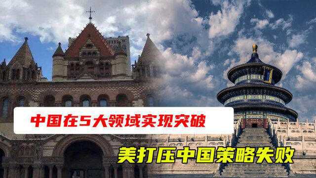 多个国家支持中国,中国在5大领域实现突破,美打压中国策略失败