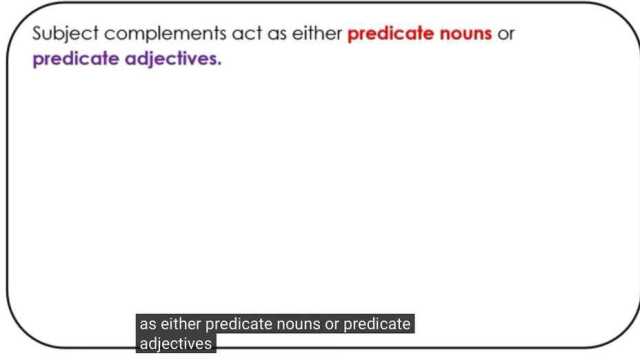 subject complement