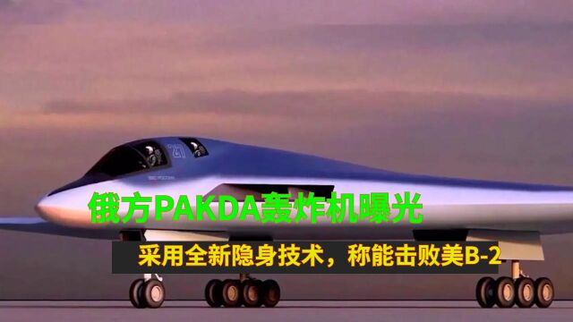 俄方PAKDA轰炸机曝光!采用全新隐身技术,称能击败美B2