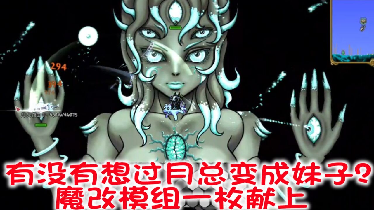 泰拉瑞亚有趣模组.魔改mod:4柱月总变妹子.