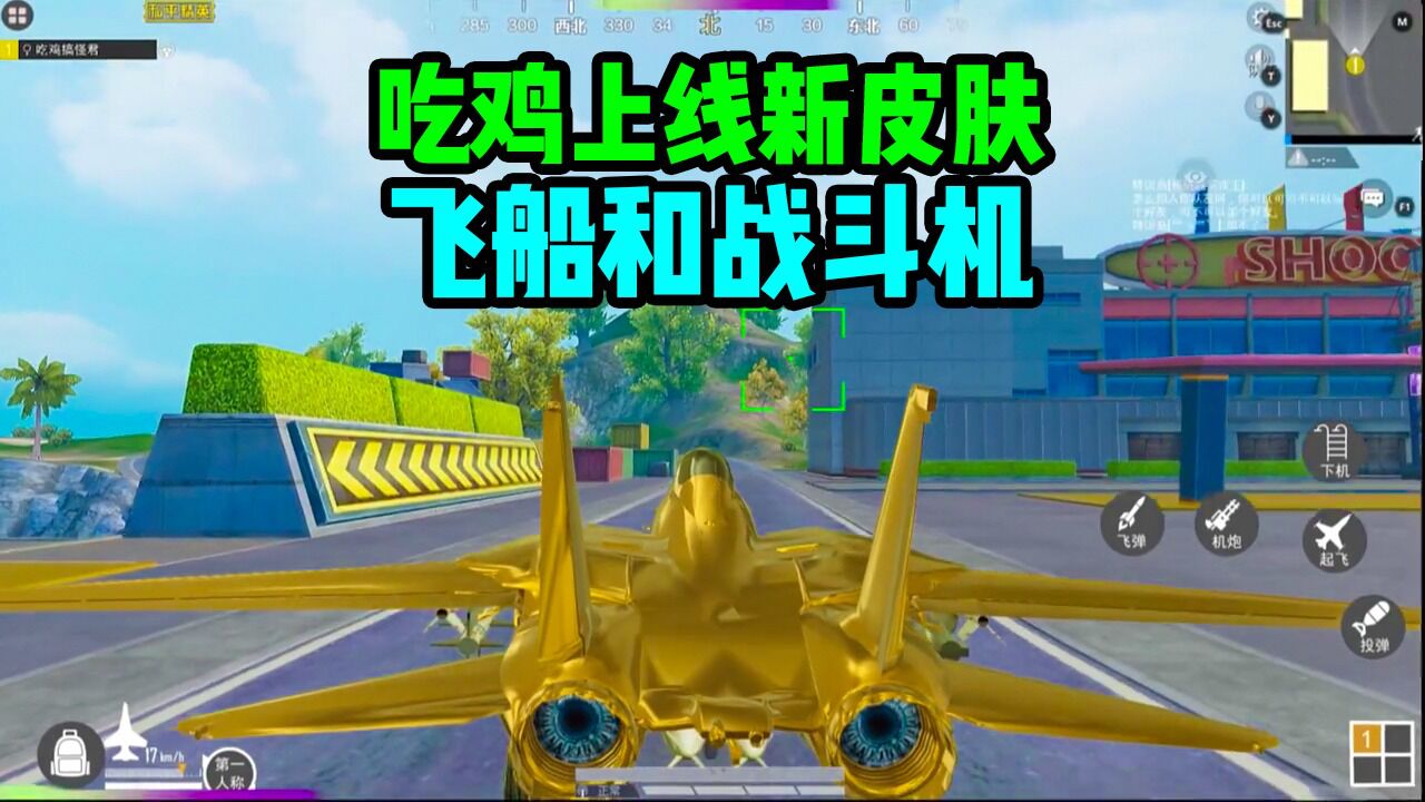 吃鸡上线黄金色战斗机皮肤