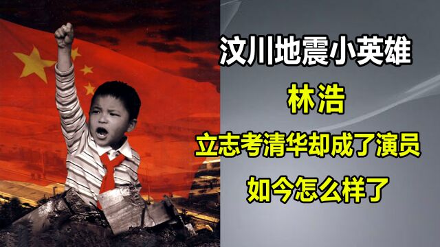 立志考取清华却进了演艺圈,抗震小英雄林浩如今怎样了