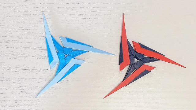 三角飞镖折纸教程,很酷的三角飞镖!