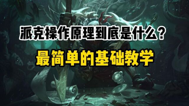 派克操作原理:一看就懂的基础教学