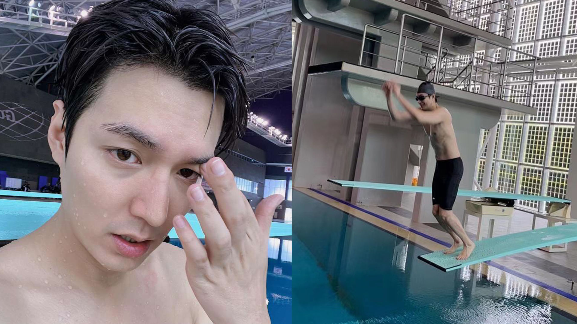 李敏镐称掌握了跳水,现场"炸鱼"水花溅起几米高