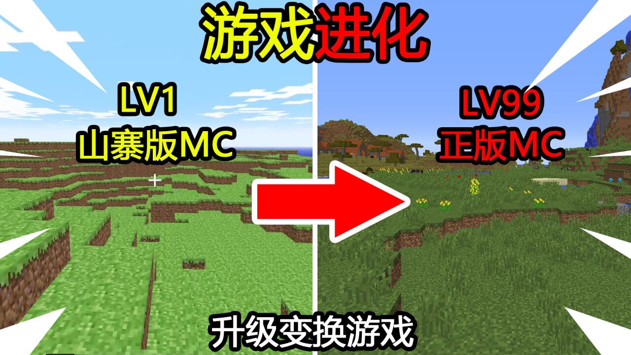 我的世界：游戏进化！开局山寨版MC最后进化成正版MC！