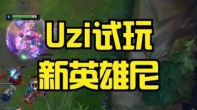 Uzi玩新英雄尼拉承伤第一,比上单还肉的ADC,疯狂肉身开团