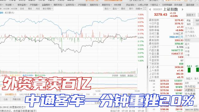 外资竟卖百亿,中通客车一分钟重挫20%,A股的三条真相与定律