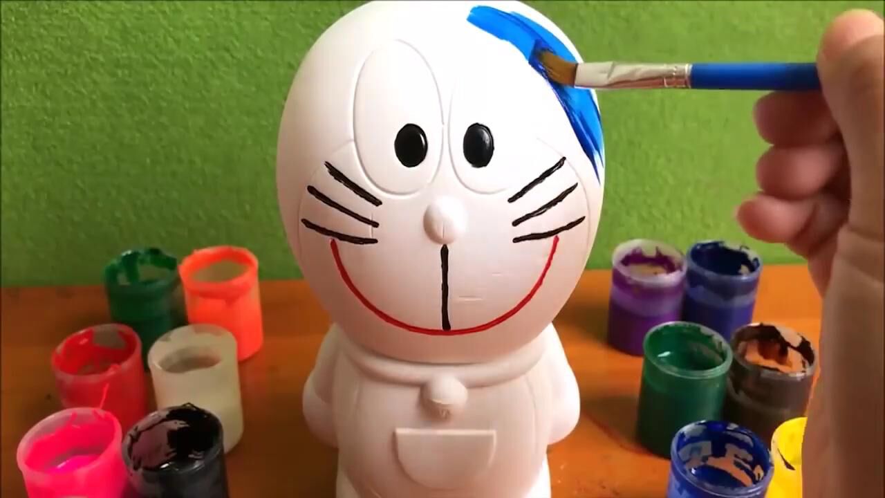 给蓝胖子存钱罐涂颜色_腾讯视频