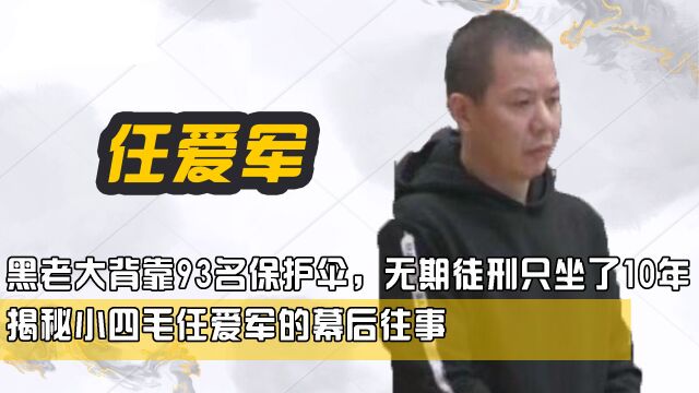 黑老大背靠93名保护伞,无期徒刑只坐了10年,揭秘小四毛任爱军的幕后往事