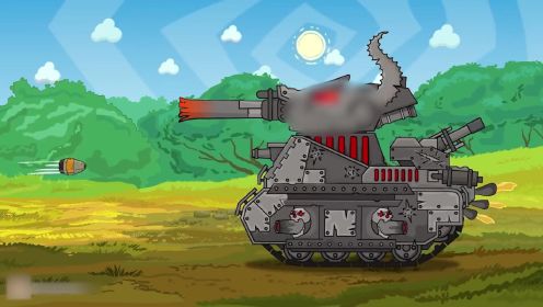 坦克动画：坦克军团追击逃走的S国坦克，恶魔利维坦大战巨鼠坦克获取力量