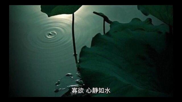 寡欲,心静如水