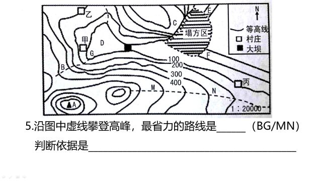 地图的阅读 练习一