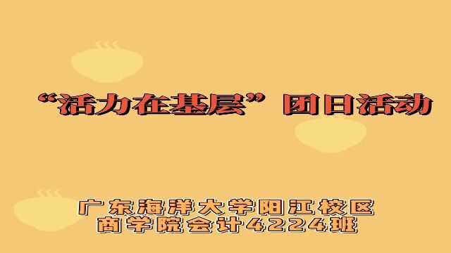 广东海洋大学阳江校区商学院会计4224班团日活动