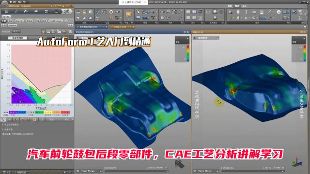 汽车冲压模具设计实例教程:汽车前轮鼓包后段零部件,CAE工艺分析讲解学习