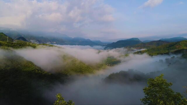 农村山脉山水自然风景