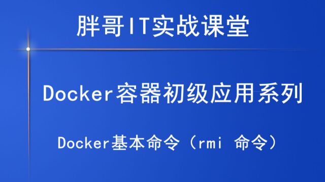 Docker基本命令(rmi 命令)上2