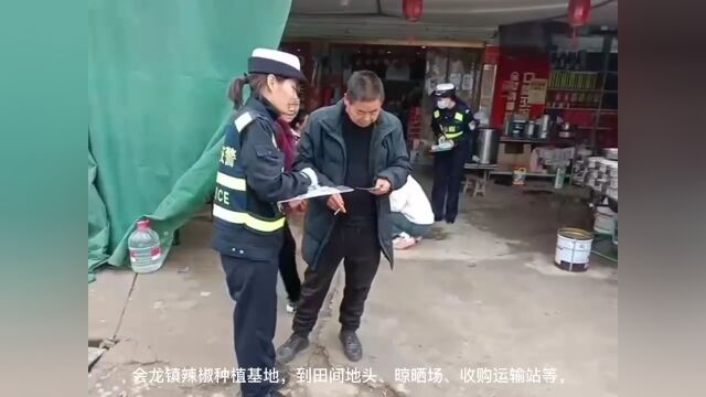 为民为企为项目 | 阜南交警走进会龙镇辣椒采摘基地开展交通安全宣传活动