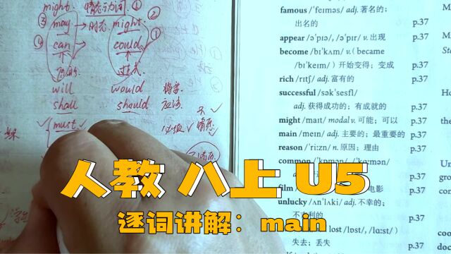 人教版 八上 U5 逐词讲解(二十五)main