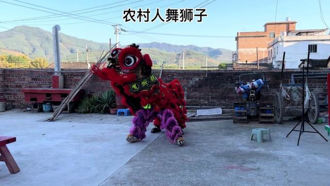 准备过年了!你们村里是这样的吗?#醒狮文化#舞狮#舞狮子#醒狮传承#南狮_高清1080P在线观看平台_腾讯视频