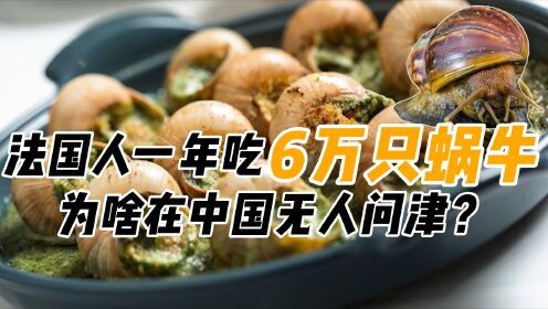 6只蜗牛卖300！法国人1年吃掉6万吨，为啥中国吃货没对其下手？
