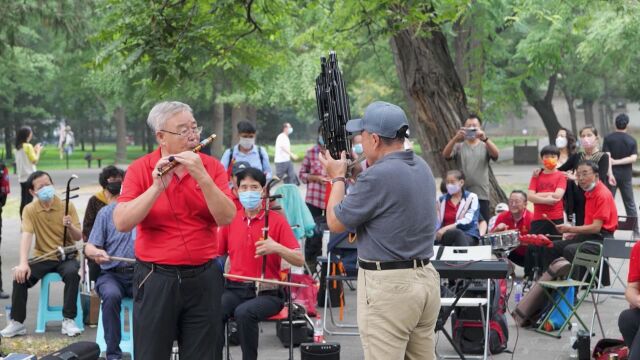 笛子与笙合奏《五梆子》,北京天坛琴之声民乐队伴奏