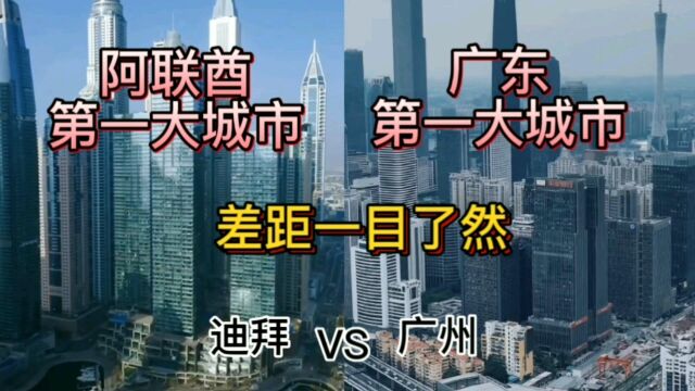 阿联酋第一大城市迪拜与广东第一大城市广州,城建差距有多大?