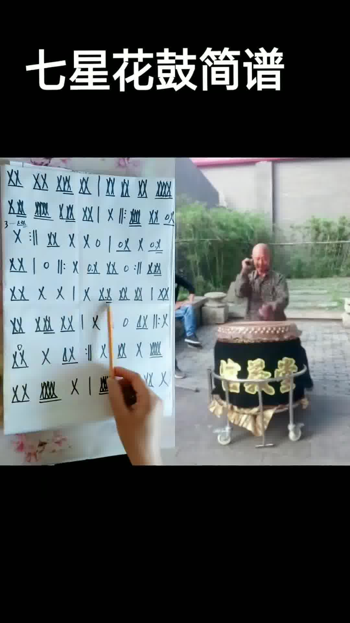 农村敲鼓谱子图片