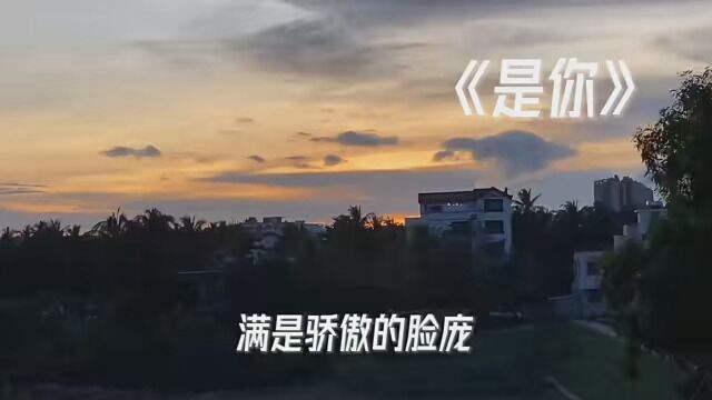 头发太油懒得露脸了,就看看今晚的夕阳吧 #李江南 #是你