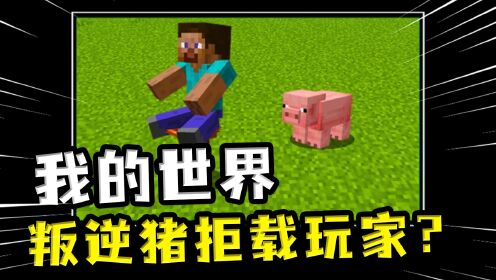 我的世界:叛逆猪拒载史蒂夫?这猪不讲武德,MC你知道吗?_高清1080P在线观看平台_腾讯视频