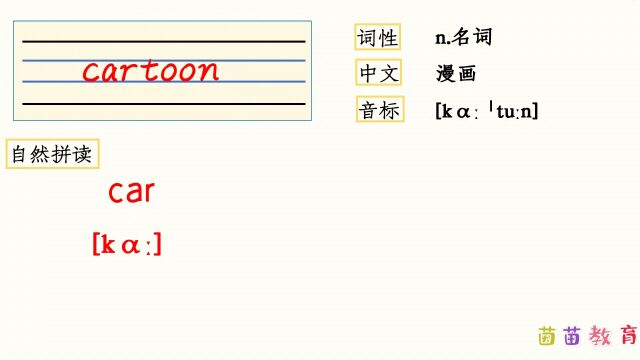 自然拼读:cartoon