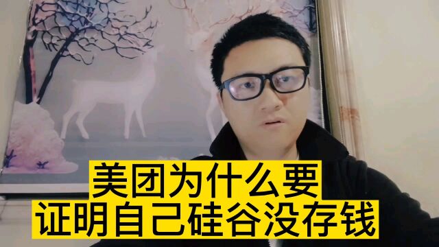 美团为什么要证明自己硅谷没存钱